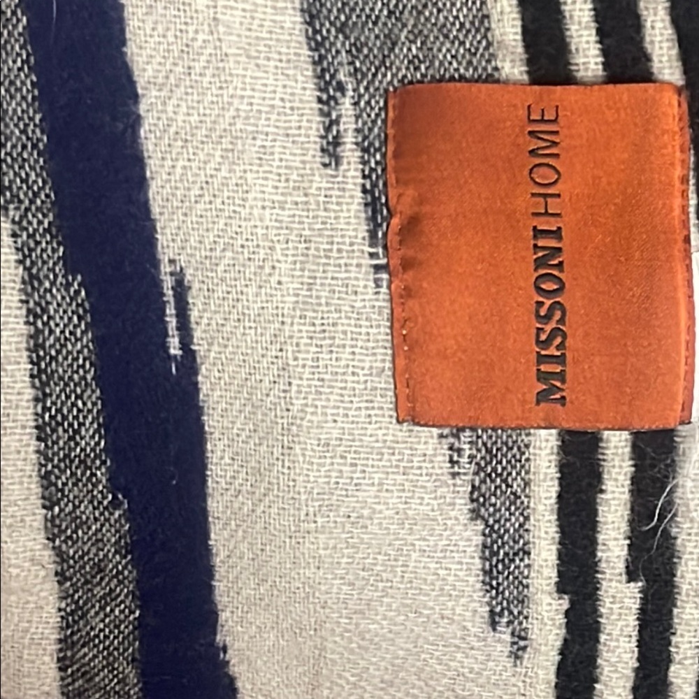 Missoni Home Striped Fabric in Cream and Navy